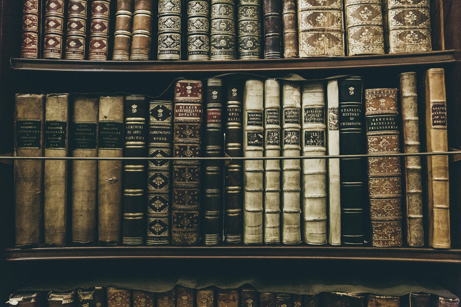 Antichi libri di consultazione rilegati in pelle