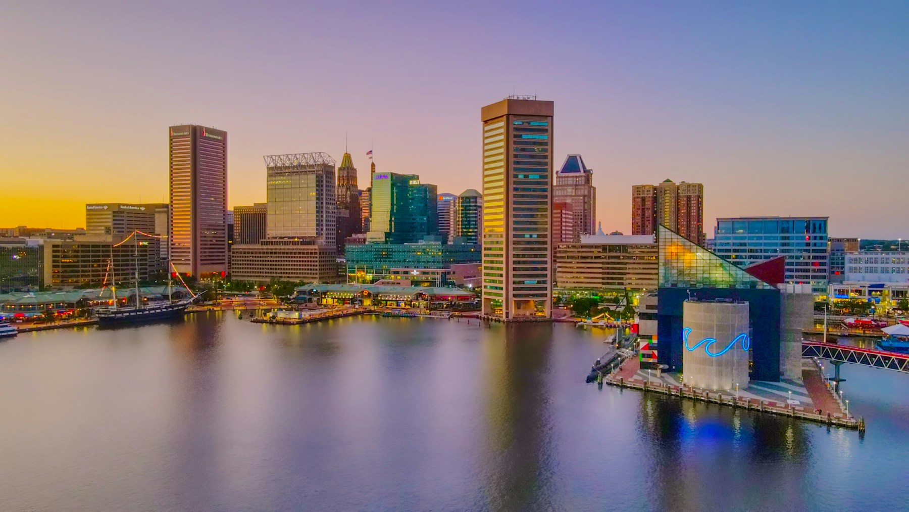 Der Inner Harbor von Baltimore, Maryland