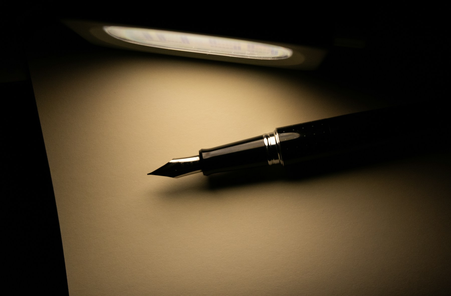 A fountain pen on paper