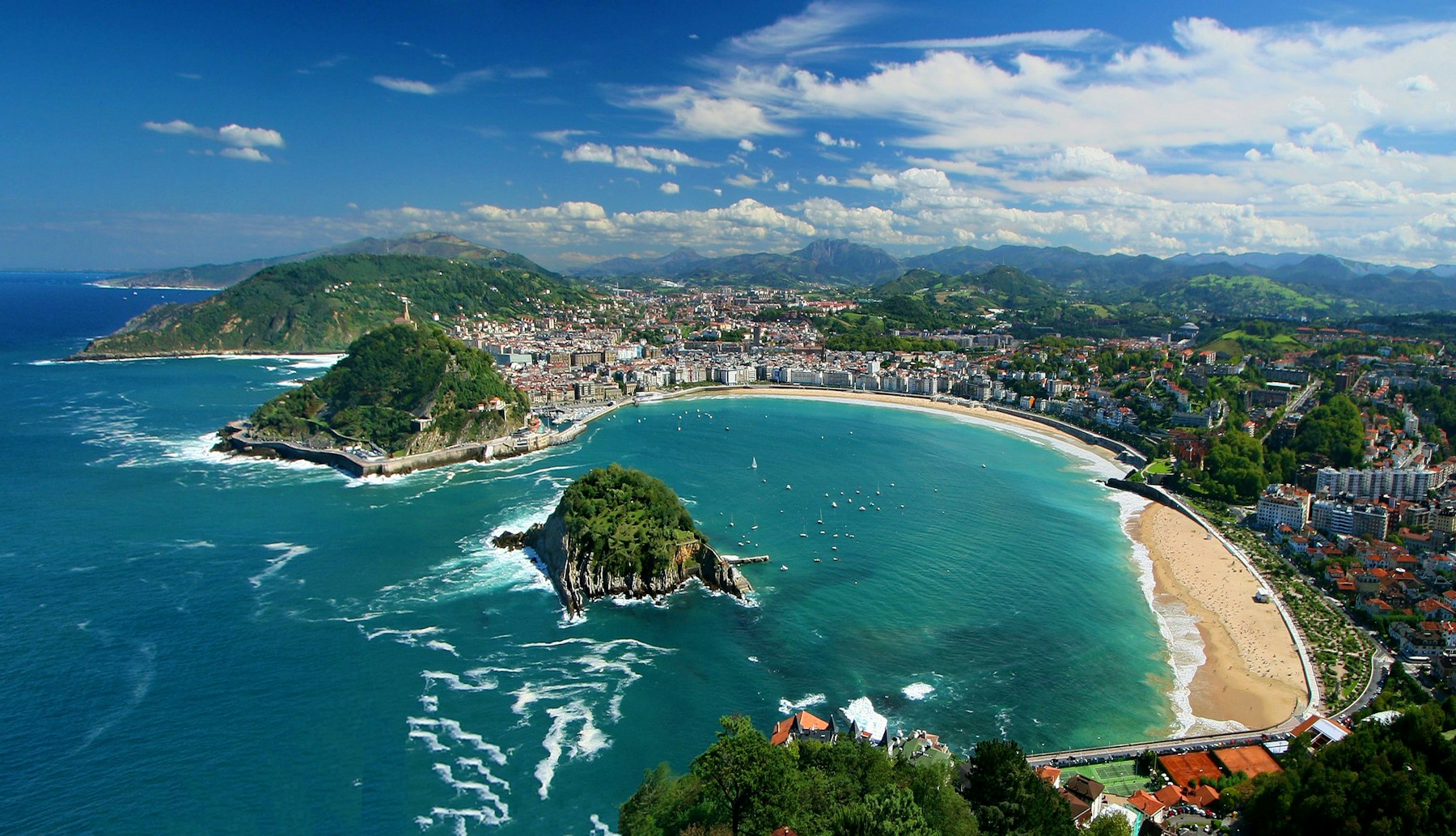 Die Bucht La Concha, San Sebastián