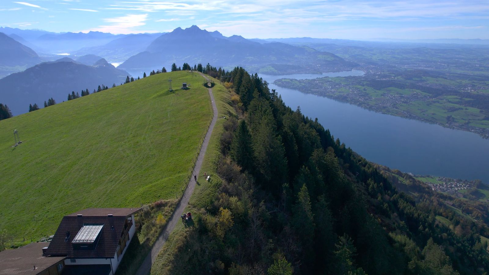 Rigi Kulm above the Swiss lakes